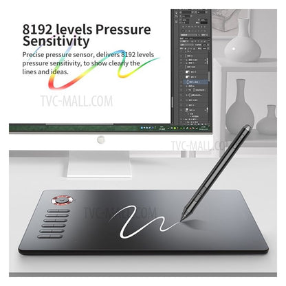 VEIKK A15 Pro Graphics Drawing Tablet 10 x 6 inch Digital Drawing Tablet with Battery-free Stylus Support Windows, Mac