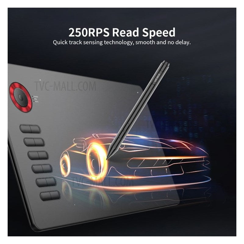 VEIKK A15 Pro Graphics Drawing Tablet 10 x 6 inch Digital Drawing Tablet with Battery-free Stylus Support Windows, Mac