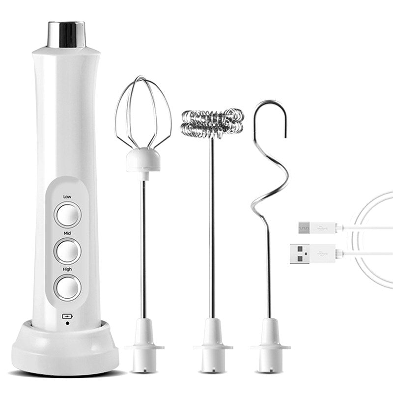 3-speed Handy Electric Whisk Mixer Coffee Milk Frother Foamer Blender