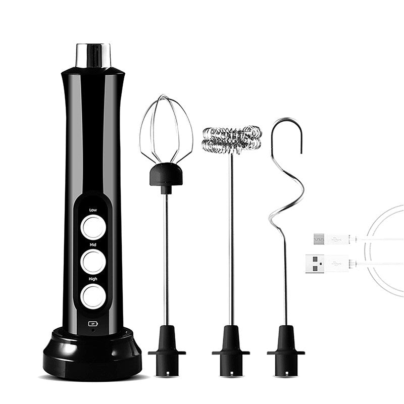 3-speed Handy Electric Whisk Mixer Coffee Milk Frother Foamer Blender