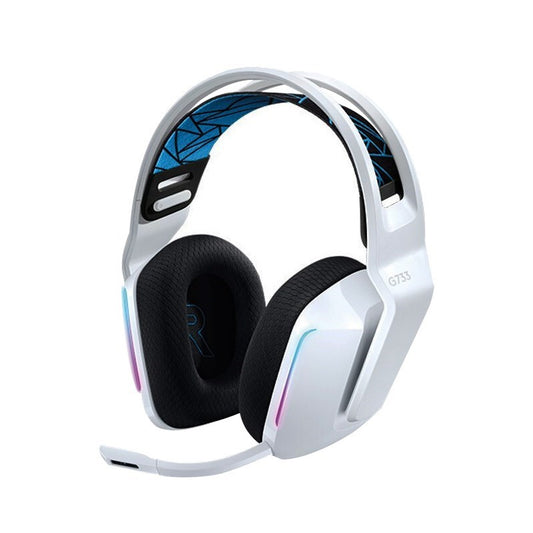RGB Light Gaming Headset Headphone with Noise Canceling Microphone - White