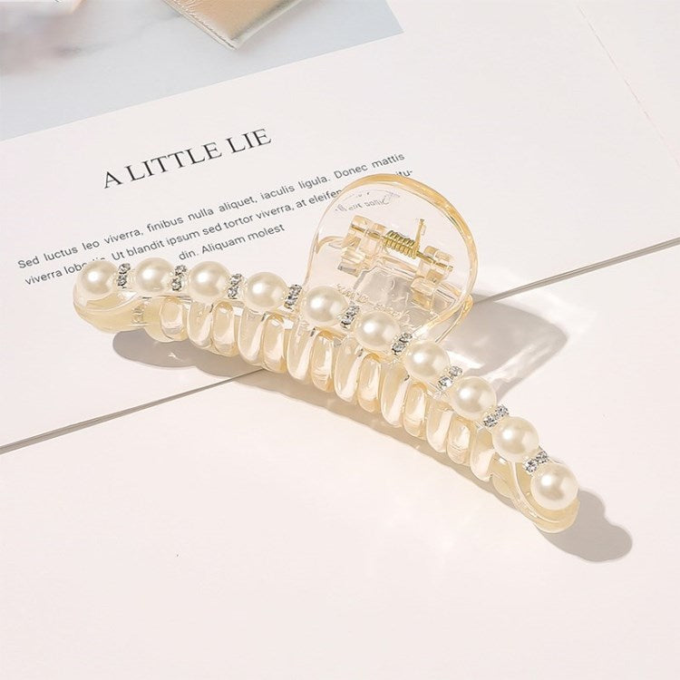 Artificial Pearl Hairpin Hairwear Rhinestone Hair Clip