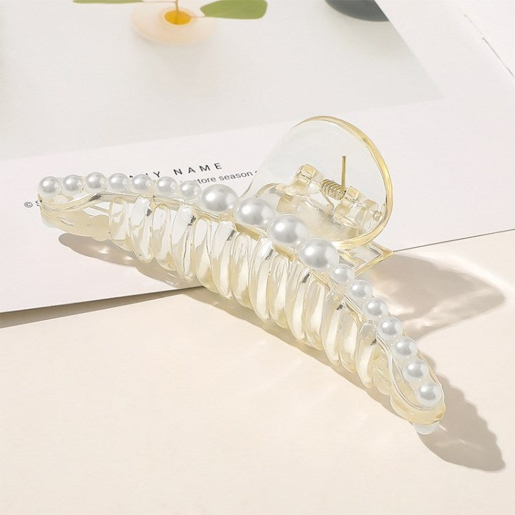 Artificial Pearl Hairpin Hairwear Rhinestone Hair Clip