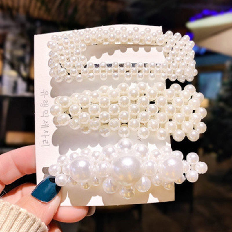 Artificial Pearl Hair Clip Flower Barrettes Fashion Hair Accessories Sweet Hairpin