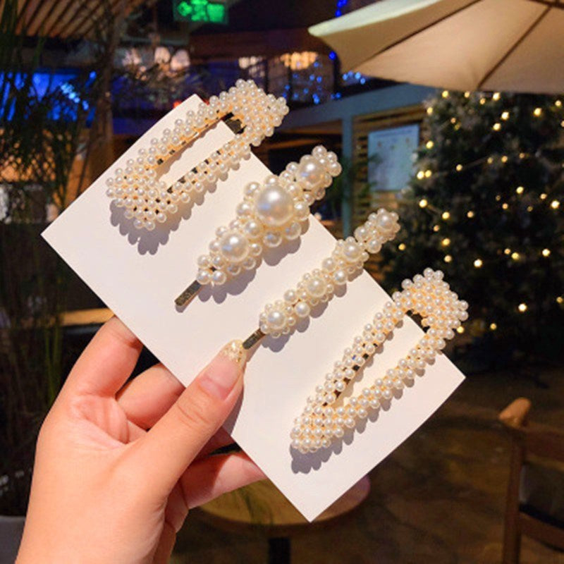 Artificial Pearl Hair Clip Flower Barrettes Fashion Hair Accessories Sweet Hairpin