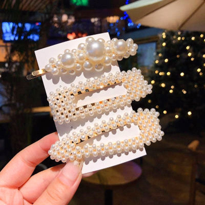 Artificial Pearl Hair Clip Flower Barrettes Fashion Hair Accessories Sweet Hairpin