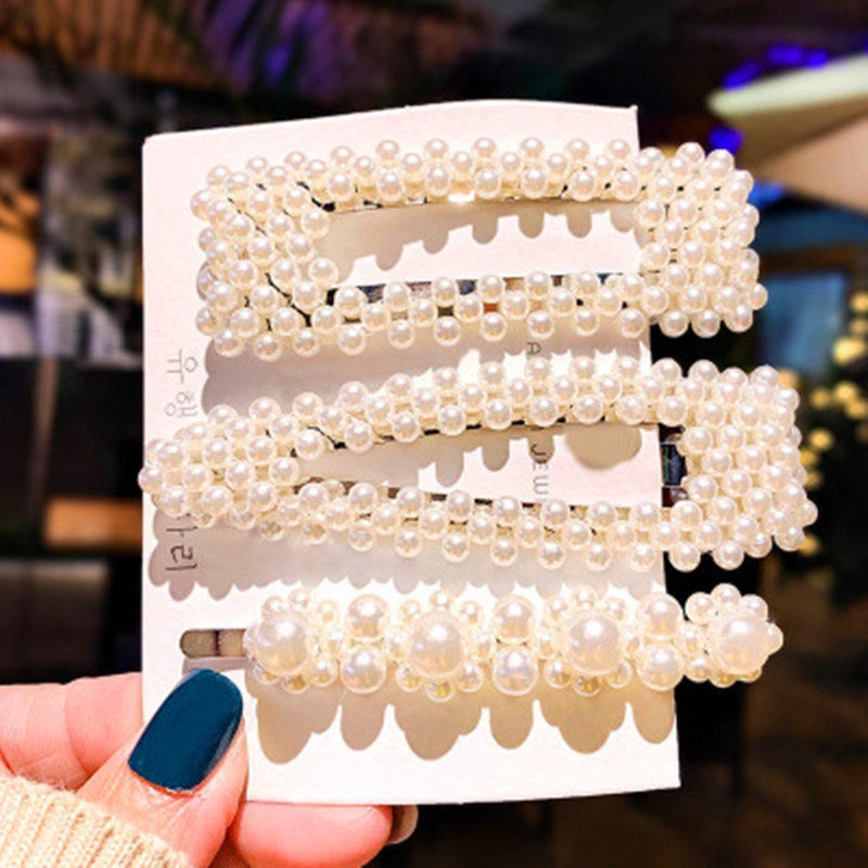 Artificial Pearl Hair Clip Flower Barrettes Fashion Hair Accessories Sweet Hairpin