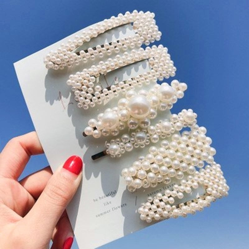 Artificial Pearl Hair Clip Flower Barrettes Fashion Hair Accessories Sweet Hairpin