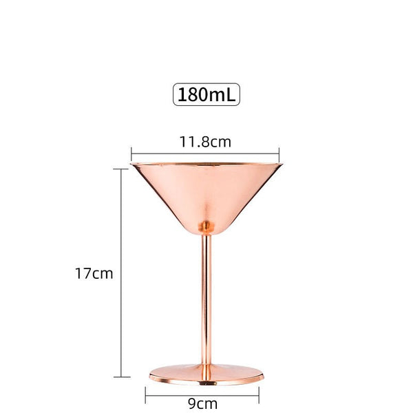 180ml Shatterproof Stainless Steel Martini Goblets Margarita Goblets Unbreakable Martini Glasses (BPA Free, without FDA Certificate)