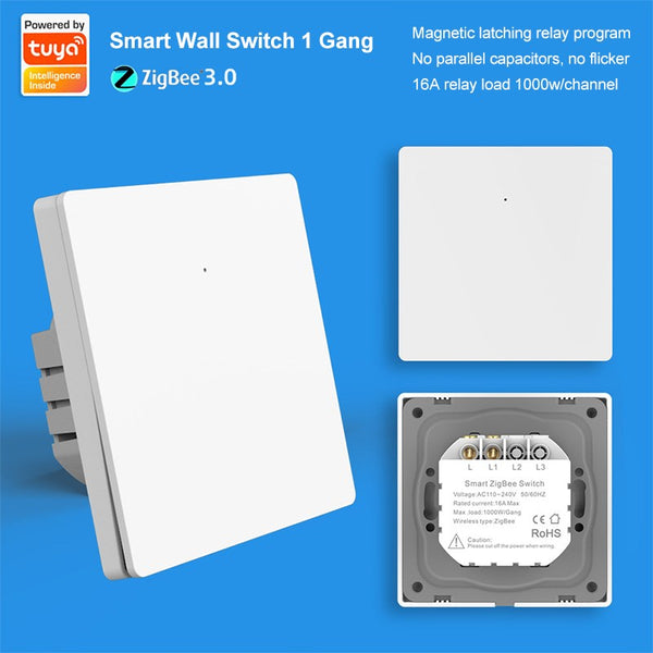 GDKES Magnetic Latching ZigBee 3.0 Voice Control Smart WiFi Wall Switch