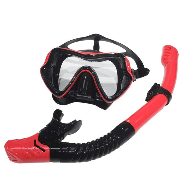 Anti-Fog Tempered Glass Snorkel Mask Scuba Diving Mask for Snorkeling Swimming and Scuba Diving