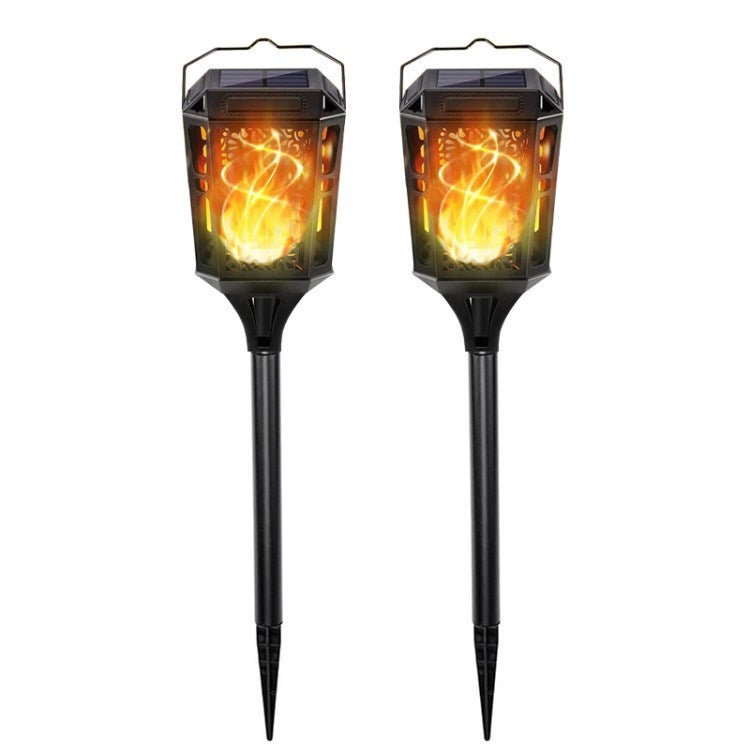 36-LED Solar Flame Light Landscape Light Outdoor Garden Lawn Lamp, Size: L