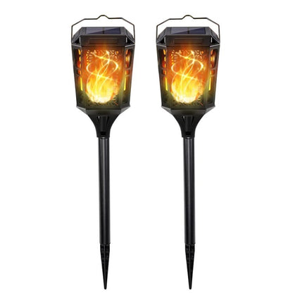 36-LED Solar Flame Light Landscape Light Outdoor Garden Lawn Lamp, Size: L