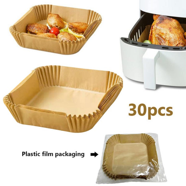 Air Fryer Disposable Paper Liners Square Parchment Non-Stick Cooking Liner (FDA Certification)