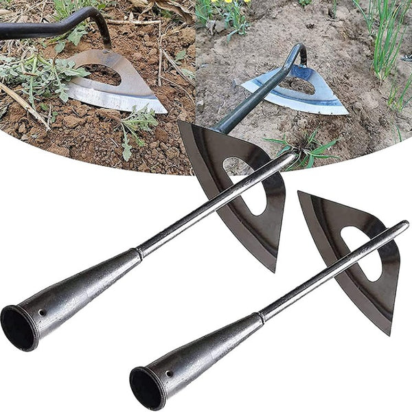 2Pcs Gardening Tools Hoe Sharp Garden Edger Weeder Shovel Weed Puller for Weeding Farm Planting