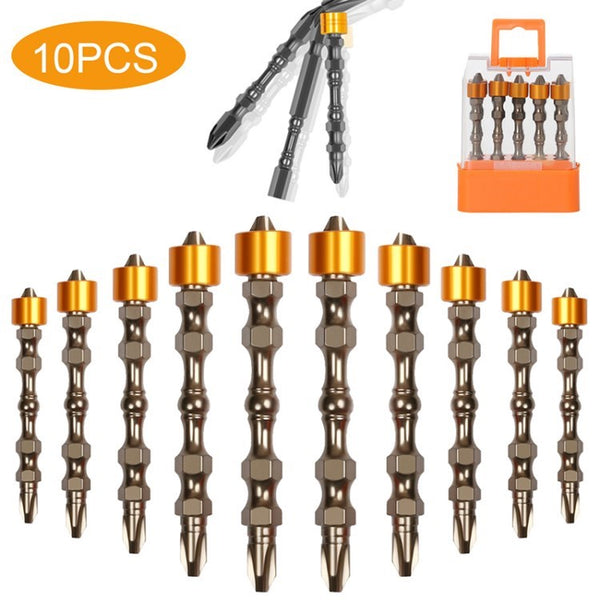 10Pcs / Pack PH2 S2 Alloy Steel Portable Lightweight Magnetic Phillips Screwdriver Bits