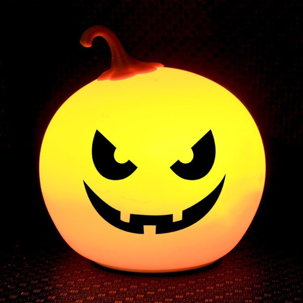 Halloween Pumpkin Table Lamp Silicone Portable Jack O Lantern for Halloween Party Bar