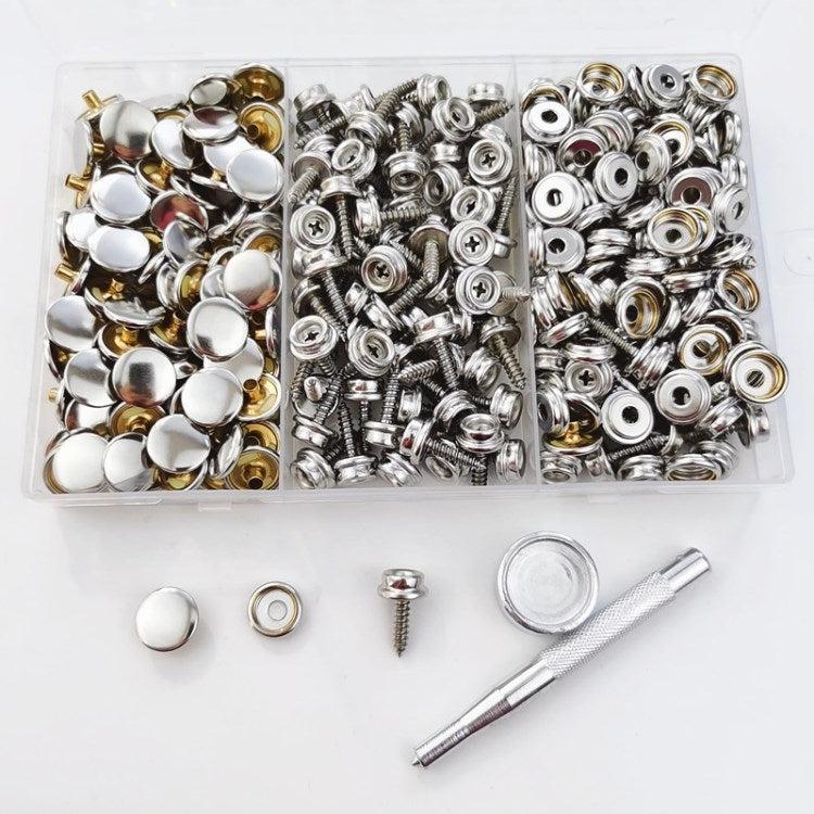 100 Sets 15mm Canvas Snap Kit Screw Buckle Ship Snap for Boat Cover Leather Snap Buttons