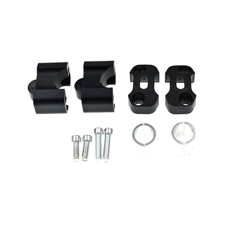 2Pcs 22-28mm Motorcycle Bar Clamps Aluminium Alloy CNC Handlebar Riser Adapter for 7/8-inch 1-1/8-inch Pit Dirt Motorbike