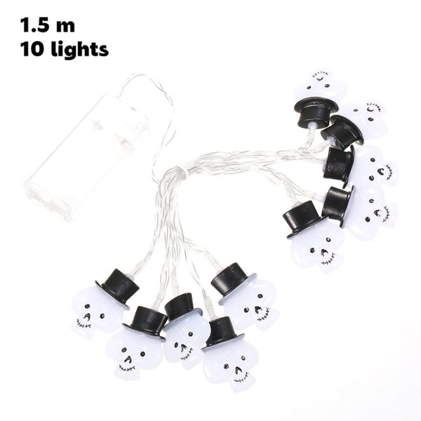 Halloween Ghost String Lights Outdoor Indoor Battery Operated Fairy Lights for Tree Window Yard Decoration