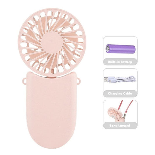 Mini Handheld Fan Portable Neck Fan 1200mAh USB Rechargeable Ultra Quiet Foldable Desktop Fan