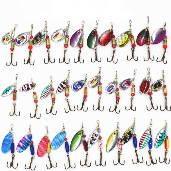 30Pcs Fishing Lures Set with Treble Hook Outdoor Fishing Baits with Storage Box
