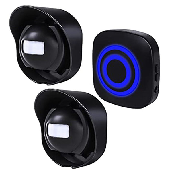 Wireless Driveway Alarm EU Plug Weather Resistant Motion Sensor and Detector 328ft Induction Doorbell Blind Pagers for Security Alert System