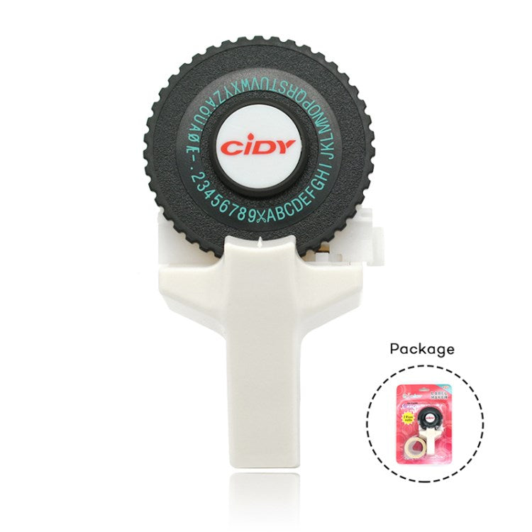 CIDY Motex E-101 Manual Label Maker with 2Pcs 9mm Label Tapes for Motex 3D Label Printer Labeling Machine