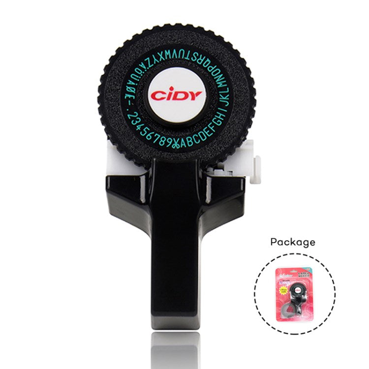 CIDY Motex E-101 Manual Label Maker with 2Pcs 9mm Label Tapes for Motex 3D Label Printer Labeling Machine