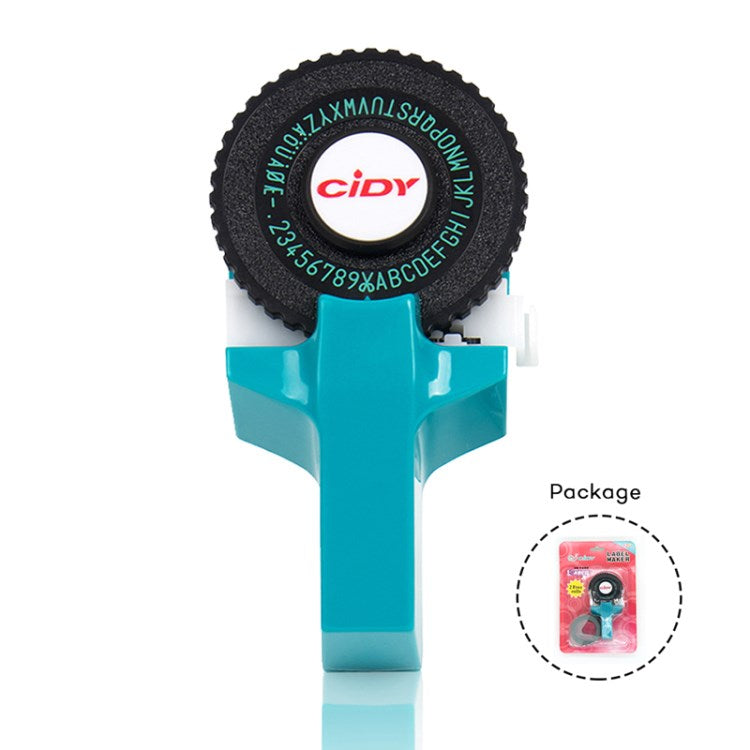 CIDY Motex E-101 Manual Label Maker with 2Pcs 9mm Label Tapes for Motex 3D Label Printer Labeling Machine