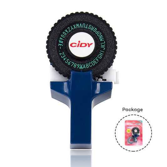 CIDY Motex E-101 Manual Label Maker with 2Pcs 9mm Label Tapes for Motex 3D Label Printer Labeling Machine