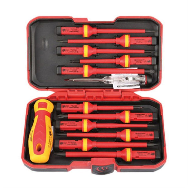 13-in-1 Electrician Hand Tools Insulated Screwdriver Set  Magnetic Slotted Bits Repair Tool