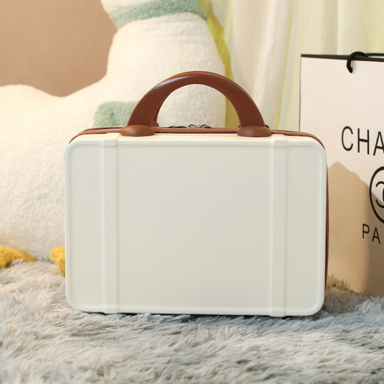 14-Inch Small Suitcase Handbag Lightweight Vintage Cosmetic Case Travel Luggage Case