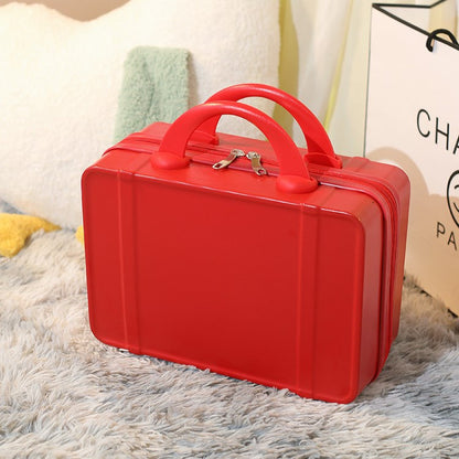 14-Inch Small Suitcase Handbag Lightweight Vintage Cosmetic Case Travel Luggage Case