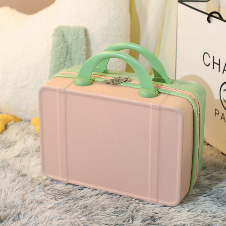 14-Inch Small Suitcase Handbag Lightweight Vintage Cosmetic Case Travel Luggage Case