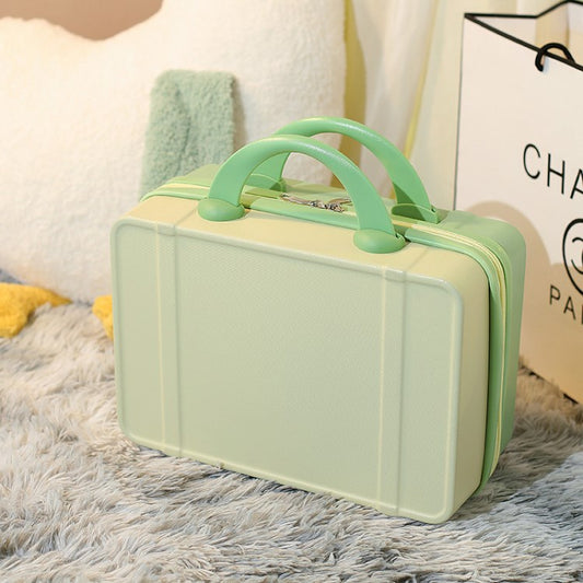 14-Inch Small Suitcase Handbag Lightweight Vintage Cosmetic Case Travel Luggage Case