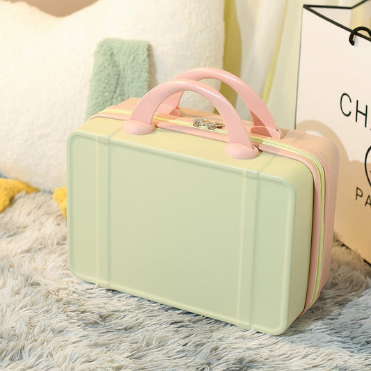 14-Inch Small Suitcase Handbag Lightweight Vintage Cosmetic Case Travel Luggage Case