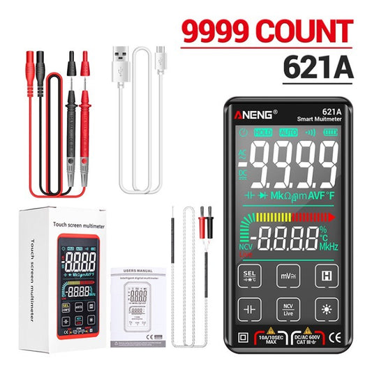 ANENG 621A Digital Multimeter Intelligent 9999 Counts Auto Range NCV Meter Rechargeable Tester