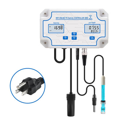 W2825 WiFi Temp PH Salinity Meter Water Quality Detector Controller Multiparameter Water Analyzer