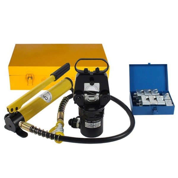 500A 20 Tons Hydraulic Compression Tool Crimping Plier Cable Crimper Set with Manual Pump - FYQ-500+CP