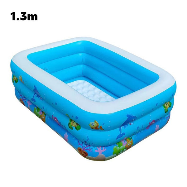 INTIME Foldable Inflatable Swimming Pool 3-Layer Pattern Printed Thicken PVC Pool for Kids Adults