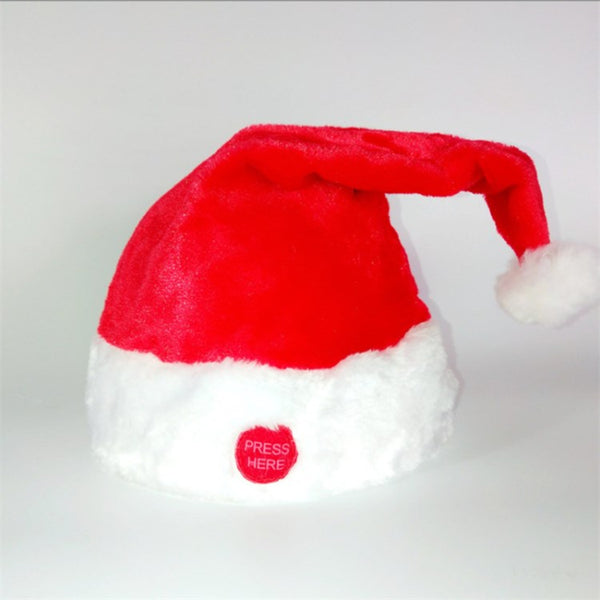 Creative Christmas Hat Electric Singing Dancing Flashing Santa Claus Cap