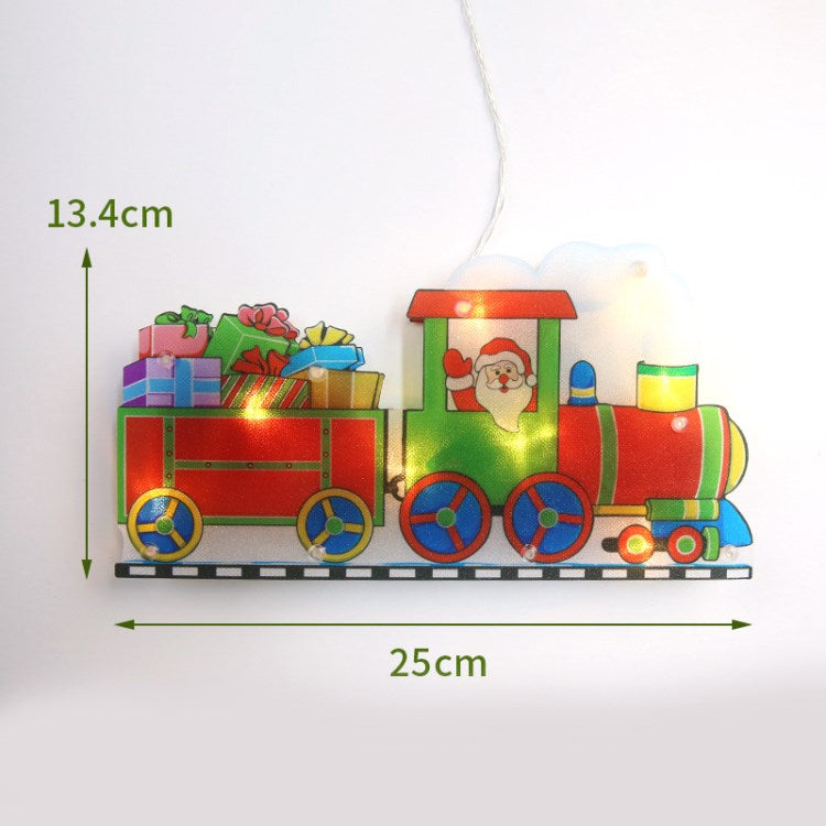 Christmas Window Decorative LED Light Battery Powered Xmas Hanging Light with Suction Cup Hook