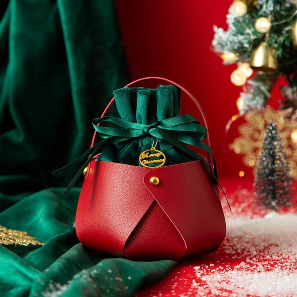Christmas Gift Box Xmas Eve Treats Candy Tote Bag Pouch Party Favors Handbag