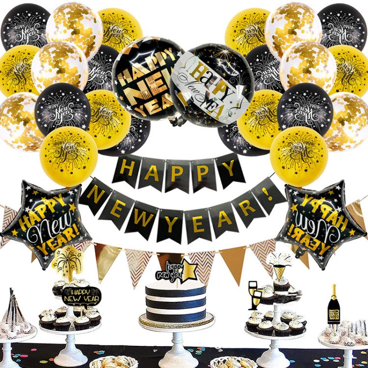 2023 Balloon Set Banner Balloon Happy New Year Eve Party Decoration Home Supply