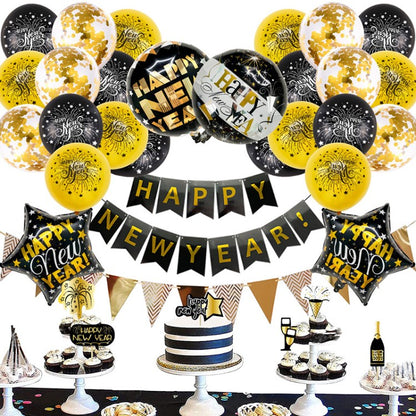 2023 Balloon Set Banner Balloon Happy New Year Eve Party Decoration Home Supply