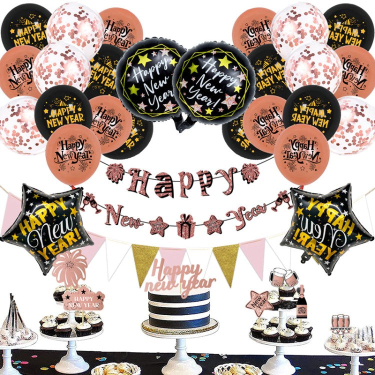 2023 Balloon Set Banner Balloon Happy New Year Eve Party Decoration Home Supply