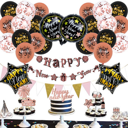 2023 Balloon Set Banner Balloon Happy New Year Eve Party Decoration Home Supply