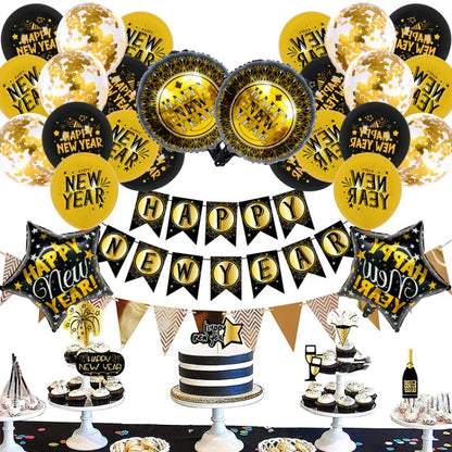 2023 Balloon Set Banner Balloon Happy New Year Eve Party Decoration Home Supply