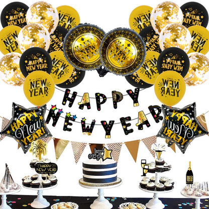 2023 Balloon Set Banner Balloon Happy New Year Eve Party Decoration Home Supply